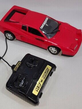 Ferrari Testarossa 1988 Vintage RC 10" Car & Remote New Bright Wired Controlled